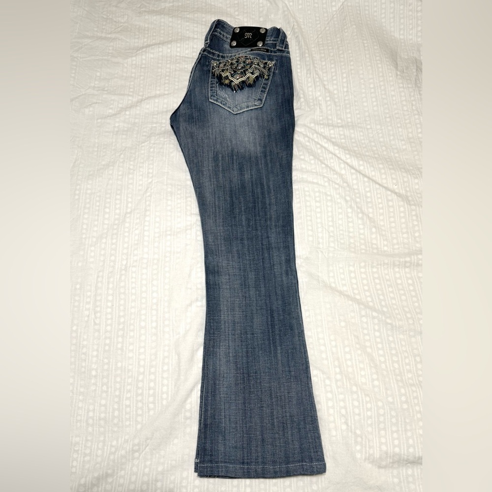 MissMe Women's relaxed Boot Leg Jeans - Picture 4 of 5